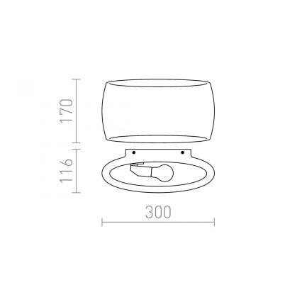 RED - Design Rendl - R12365 - Væglampe VERITA 1xE27/33W/230V hvid