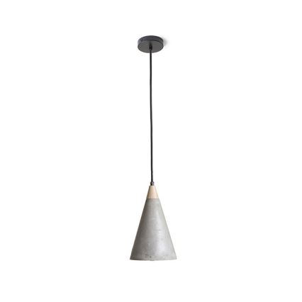 RED - Design Rendl - R12380 - Pendel HEIDI 1xE27/28W/230V beton/træ