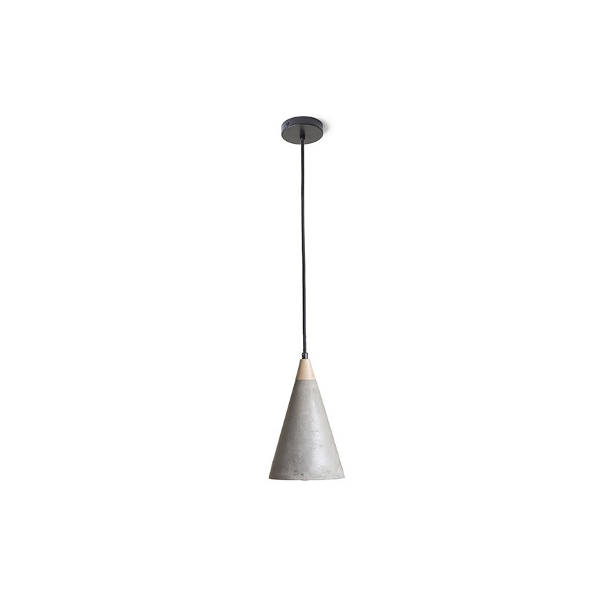 RED - Design Rendl - R12380 - Pendel HEIDI 1xE27/28W/230V beton/træ