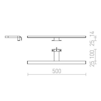 RED - Design Rendl-R12400 - LED spejllampe til badeværelse BALEA LED/7W/230V IP44