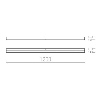 RED - Design Rendl - R12406 - LED spejllampe til badeværelse LEVIA LED/24W/230V IP44