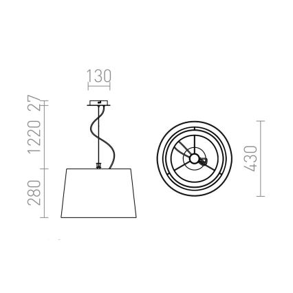 RED - Design Rendl - R12483 - Pendel ESPLANADE 1xE27/42W/230V