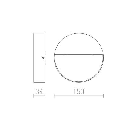 RED - Design Rendl-R12539 - Udendørs LED væglampe AQILA LED/6W/230V IP54