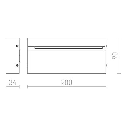 RED - Design Rendl - R12547 - Udendørs LED væglampe AQILA LED/6W/230V IP54