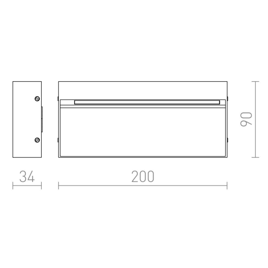 RED - Design Rendl - R12547 - Udendørs LED væglampe AQILA LED/6W/230V IP54