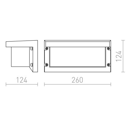 RED - Design Rendl- R12561 - Udendørs væglampe HIDE 1xE27/18W/230V IP54