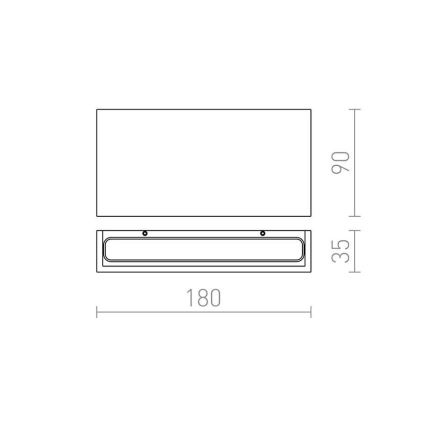 RED - Design Rendl - R12573 - Udendørs LED væglampe TORINO 2xLED/5W/230V IP54