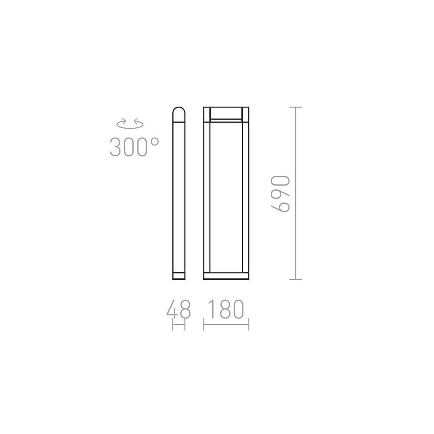RED - Design Rendl - R12624 - LED udendørslampe AQUE LED/8W/230V IP54 sort