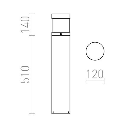 RED - Design Rendl - R12626 - LED udendørslampe ABAX LED/15W/230V IP54 antracitgrå