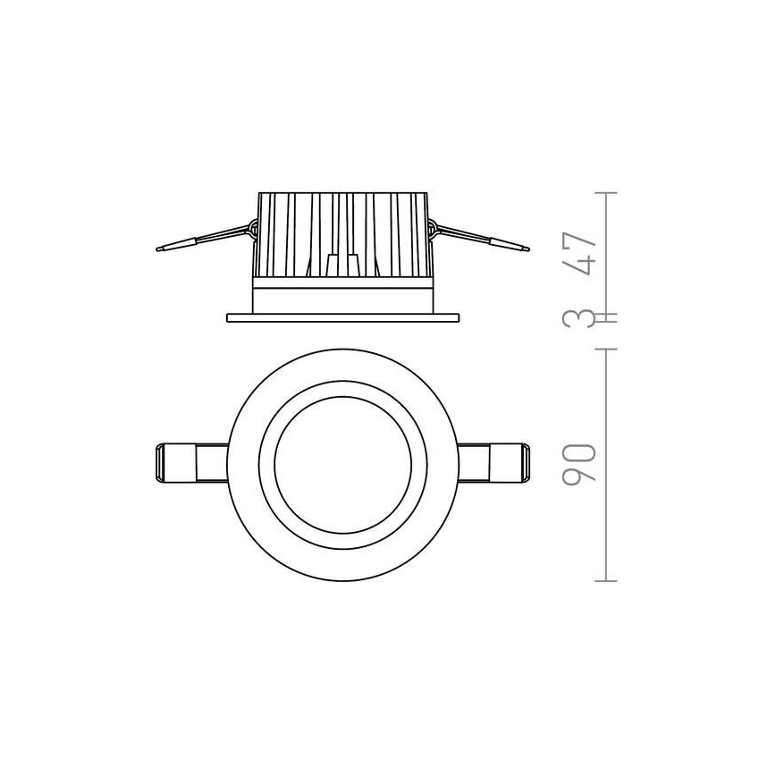 RED - Design Rendl-R12716 - LED indbygningslampe til badeværelse TOLEDO 8W/230V IP44