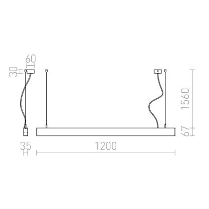 RED - Design Rendl - R12718 - LED pendel PESANTE LED/40W/230V