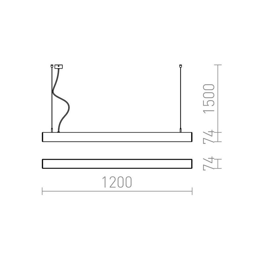 RED - Design Rendl - R12721 - LED pendel PESANTE LED/40W/230V sort