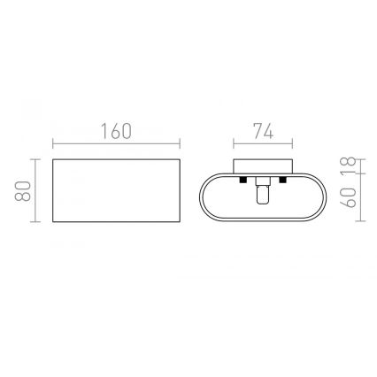 RED - Design Rendl - R12743 - Væglampe MARIO 1xG9/33W/230V