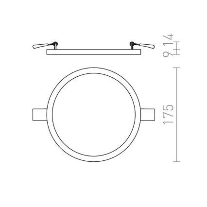 RED - Design Rendl - R12765 - LED indbygningslampe HUE LED/18W/230V