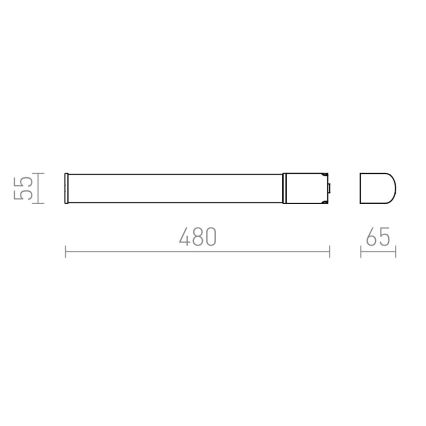 RED - Design Rendl-R12903 - LED spejllampe til badeværelse m. stikkontakt FLORIO LED/8W/230V IP44