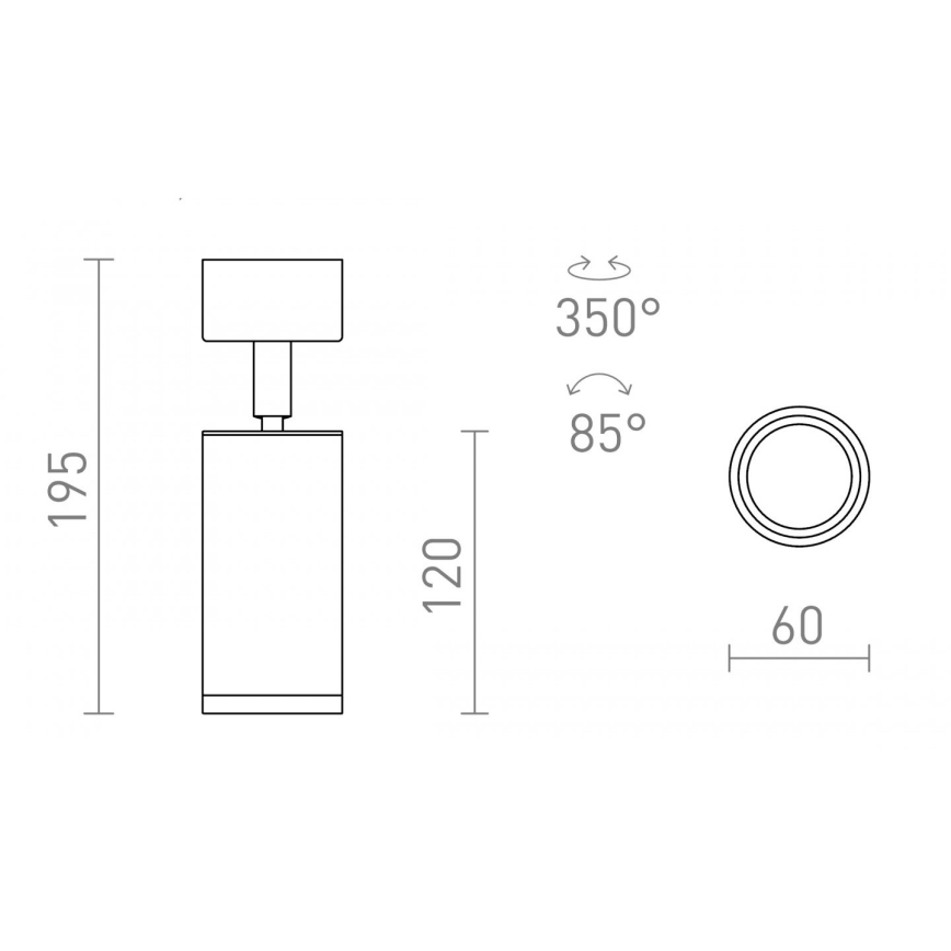 RED - Design Rendl - R13363 - Spotlampe BELENOS 1xGU10/9W/230V