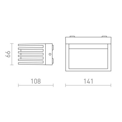 RED - Design Rendl-R13564 - Udendørs LED væglampe CLAIRE LED/6W/230V IP54