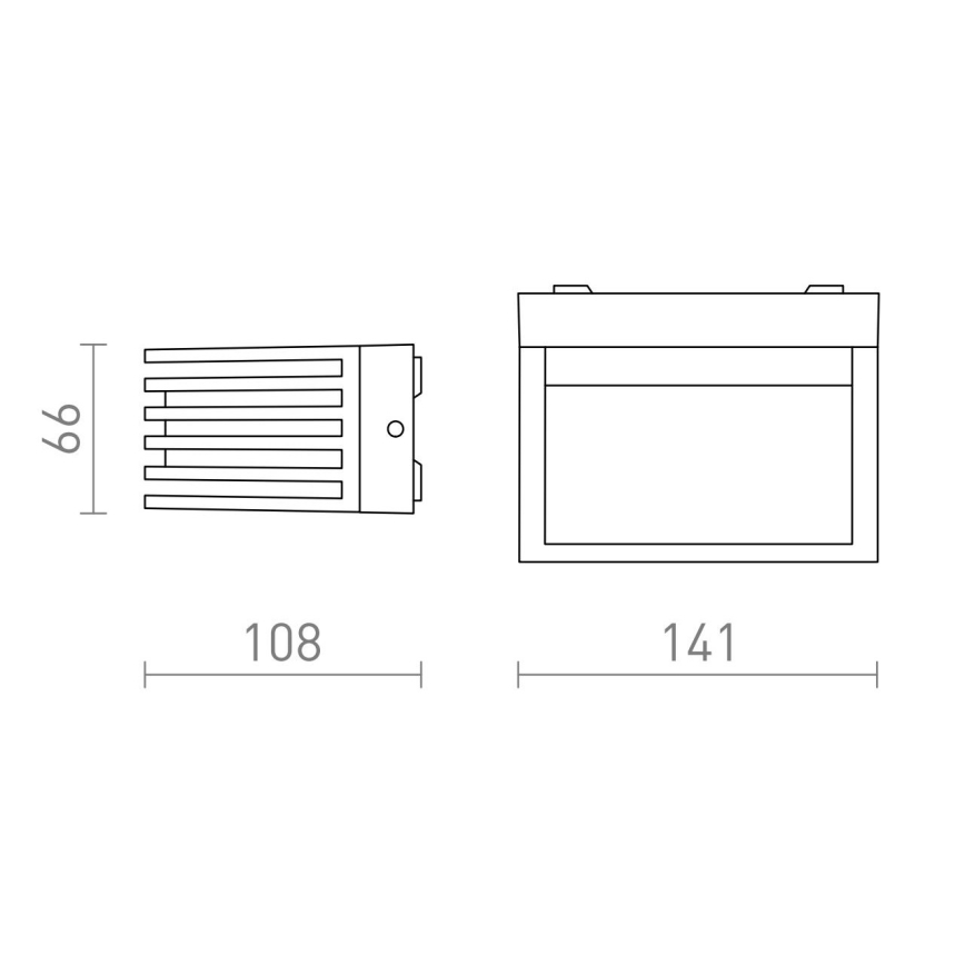 RED - Design Rendl-R13564 - Udendørs LED væglampe CLAIRE LED/6W/230V IP54