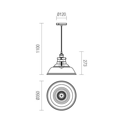 Redo 01-1003 - Lysekrone i en snor SAVILLE 1xE27/42W/230V