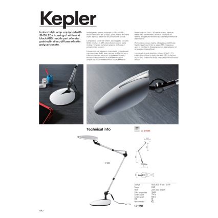 Redo 01-1036 - LED bordlampe KEPLER VEIOZA LED/6.5W/230V