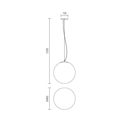 Redo 01-1066 - Pendel OLA 2xE27/42W/230V diameter 40 cm
