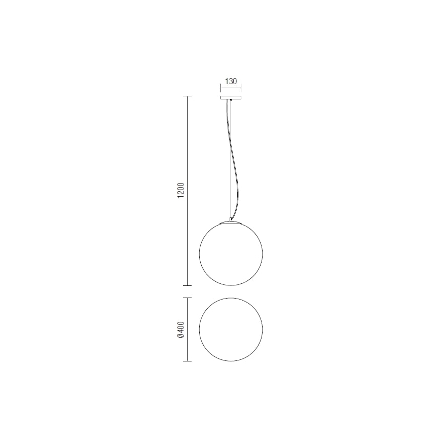 Redo 01-1066 - Pendel OLA 2xE27/42W/230V diameter 40 cm