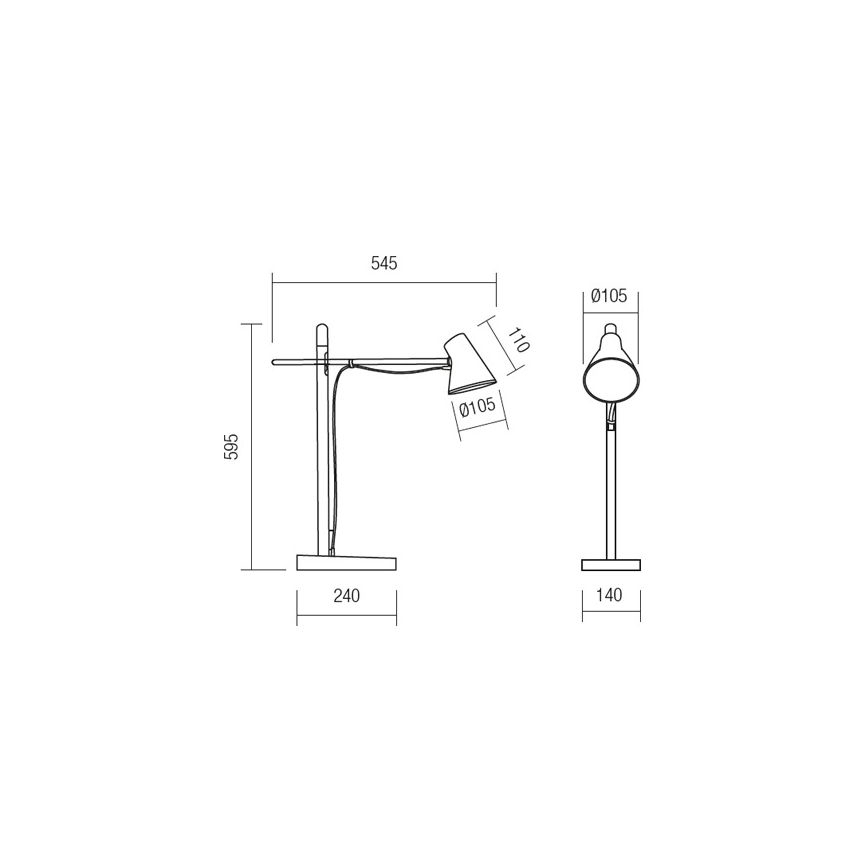 Redo 01-1119 - LED bordlampe m. touch-funktion dæmpbar LED/5W/230V USB