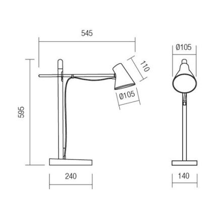 Redo 01-1119 - LED bordlampe m. touch-funktion dæmpbar LED/5W/230V USB