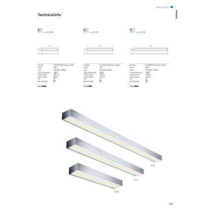 Redo 01-1132 - LED spejllampe til badeværelse HORIZON LED/30W/230V 120 cm IP44