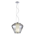 Redo 01-1139 - Pendel på wire FUSION 1xE27/42W/230V Ø 30 cm blank krom/røget