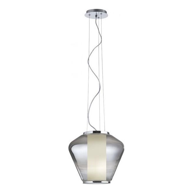 Redo 01-1140 - Pendel FUSION 1xE27/42W/230V diameter 38 cm grå