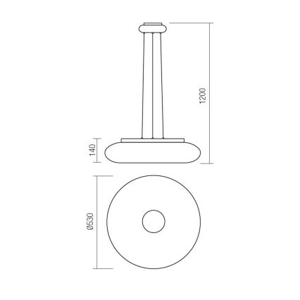 Redo 01-1175 - LED pendel JADE LED/24W/230V 4000K