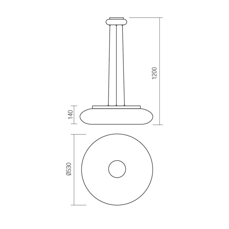 Redo 01-1175 - LED pendel JADE LED/24W/230V 4000K