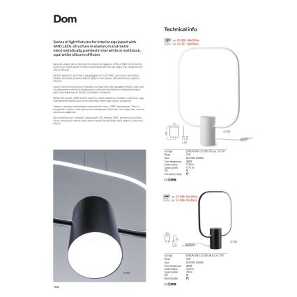 Redo 01-1227 - Dæmpbar LED-bordlampe DOM LED/21W/230V sort