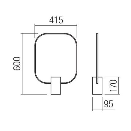 Redo 01-1227 - Dæmpbar LED-bordlampe DOM LED/21W/230V sort