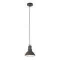 Redo 01-1279 - Pendel på ledning PEEP 1xE27/42W/230V Ø 16,5 cm sort