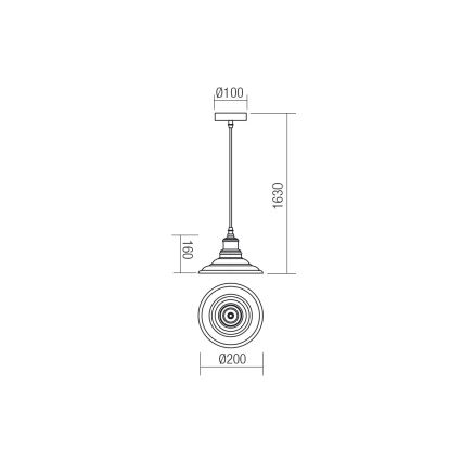 Redo 01-1292 - Lysekrone i en snor SPINNER 1xE27/42W/230V