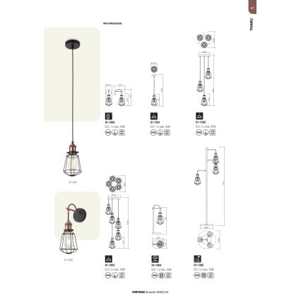 Redo 01-1301 - Lysekrone i en snor THARU 1xE27/42W/230V