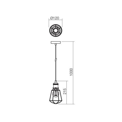 Redo 01-1301 - Lysekrone i en snor THARU 1xE27/42W/230V