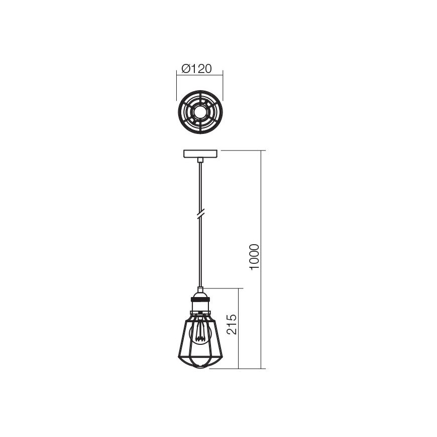 Redo 01-1301 - Lysekrone i en snor THARU 1xE27/42W/230V