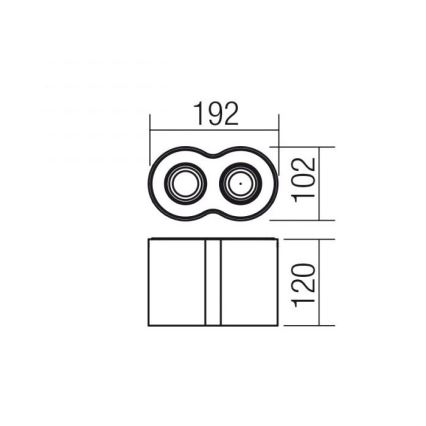 Redo 01-1309 - Spotlampe KATO 2xGU10/35W/230V