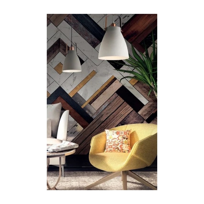 Redo 01-1311 - Pendel ARNE 1xE27/42W/230V hvid