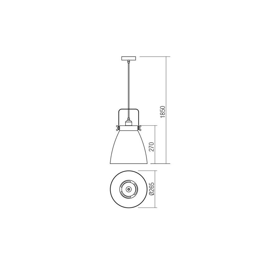 Redo 01-1311 - Pendel ARNE 1xE27/42W/230V hvid