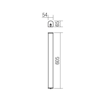 Redo 01-1392 - LED badeværelses væglampe MARKER LED/10W/230V IP44