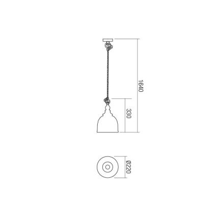 Redo 01-1399 - Lysekrone i en snor KASHI 1xE27/42W/230V