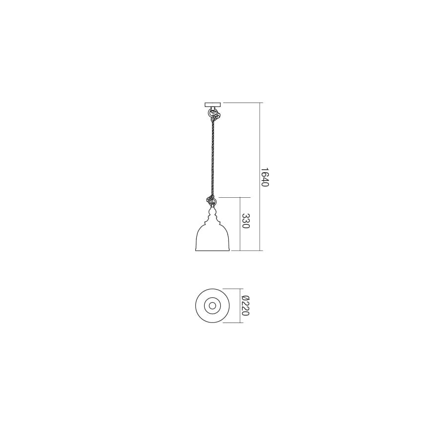 Redo 01-1399 - Lysekrone i en snor KASHI 1xE27/42W/230V