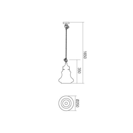 Redo 01-1401 - Lysekrone i en snor KASHI 1xE27/42W/230V