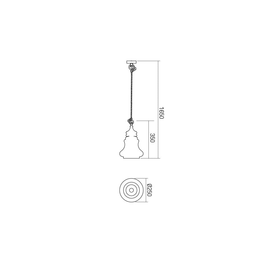 Redo 01-1401 - Lysekrone i en snor KASHI 1xE27/42W/230V
