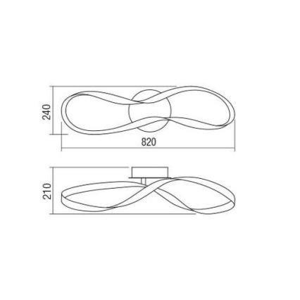 Redo 01-1414 - LED loftlampe dæmpbar NUBO LED/40W/230V hvid