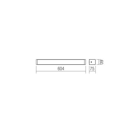 Redo 01-1424 - LED badeværelses væglampe LEDO 1xLED/16W/230V IP44